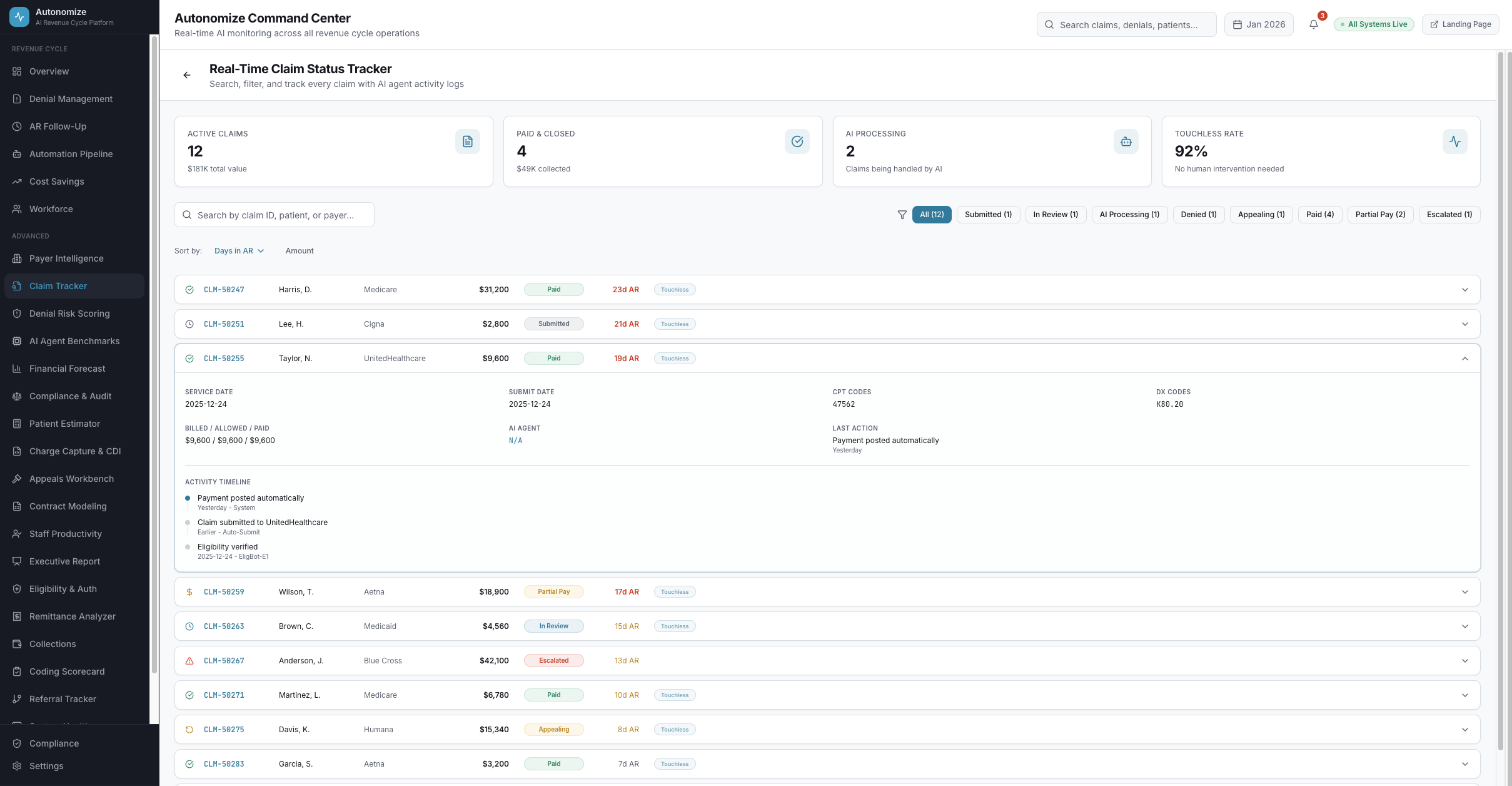 Claim Status Tracker